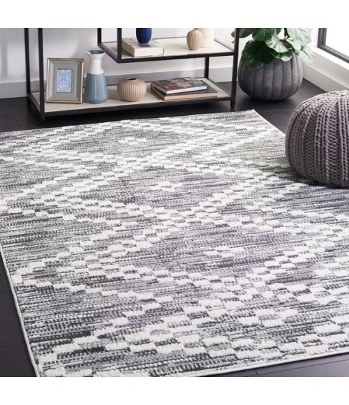 Safavieh Alamo ALM717 Charcoal / Ivory 4' X 6' Rectangle Area Rug