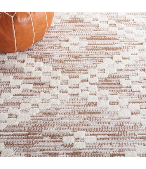 Safavieh Alamo ALM717 Taupe / Ivory 6'-7" X 6'-7" Round Area Rug