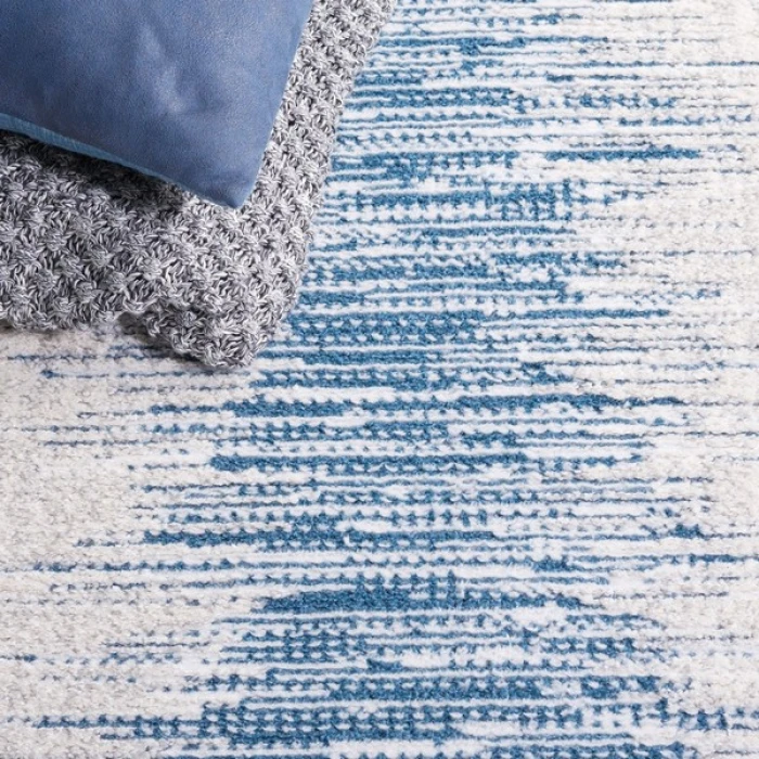 Safavieh Alamo ALM732 Grey / Blue 6'-7" X 6'-7" Round Area Rug