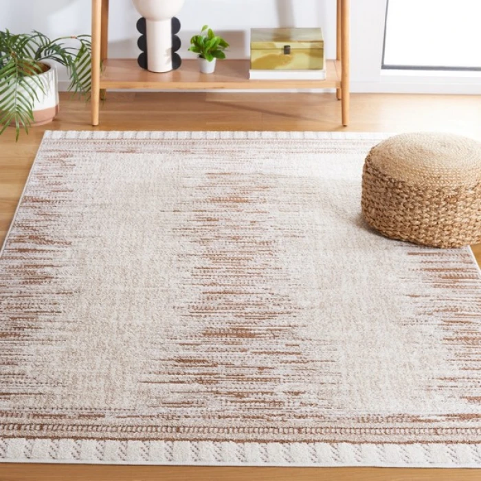 Safavieh Alamo ALM732 Taupe / Ivory 9' X 12' Rectangle Area Rug