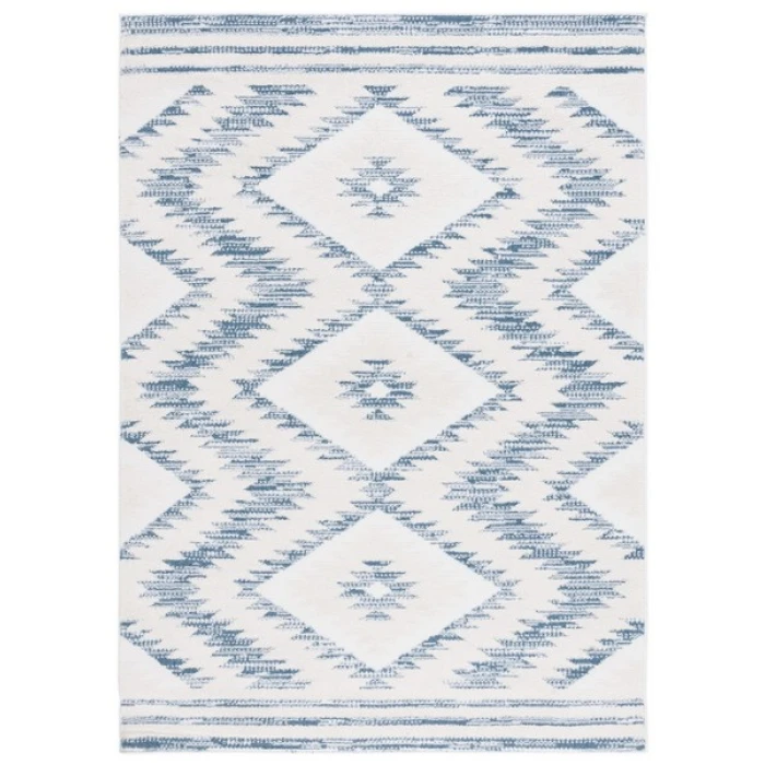 Safavieh Alamo ALM737 Ivory / Blue 4' X 6' Rectangle Area Rug