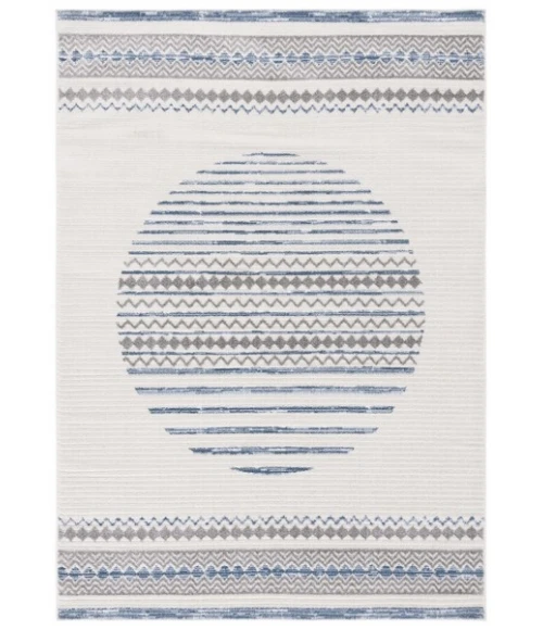 Safavieh Alamo ALM775 Ivory / Navy 5'-3" X 7'-6" Rectangle Area Rug