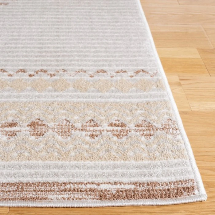 Safavieh Alamo ALM775 Ivory / Brown 6'-7" X 6'-7" Square Area Rug