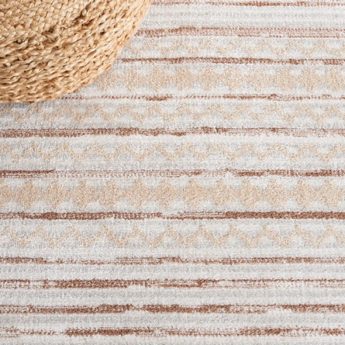 Safavieh Alamo ALM775 Ivory / Brown 6'-7" X 6'-7" Square Area Rug