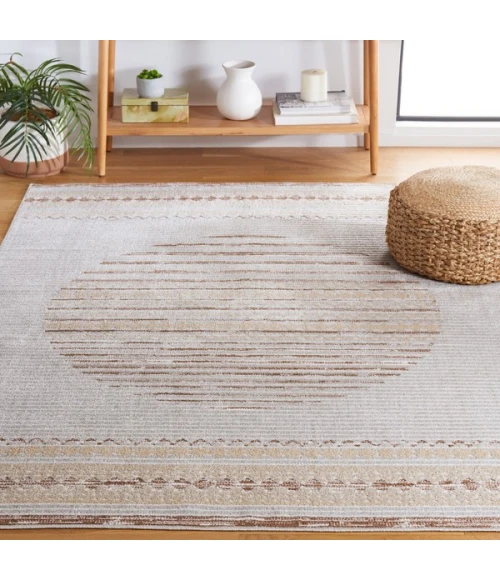 Safavieh Alamo ALM775 Ivory / Brown 4' X 6' Rectangle Area Rug