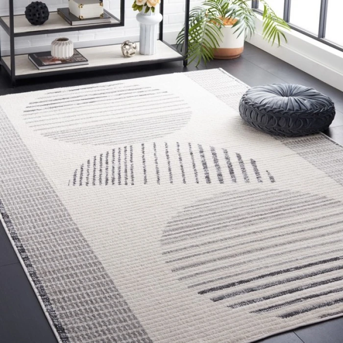Safavieh Alamo ALM779 Ivory / Grey 9' X 12' Rectangle Area Rug