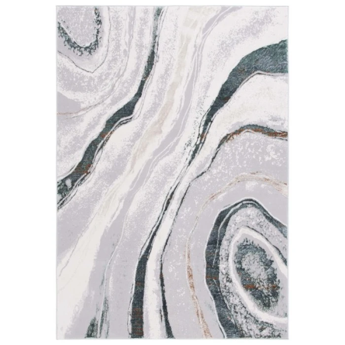 Safavieh Alenia ALN103 Grey / Ivory 5'-2" X 7' Rectangle Area Rug