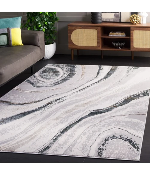 Safavieh Alenia ALN103 Grey / Ivory 6'-7" X 6'-7" Square Area Rug