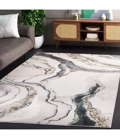 Safavieh Alenia ALN104 Grey / Blue 6'-7" X 6'-7" Square Area Rug