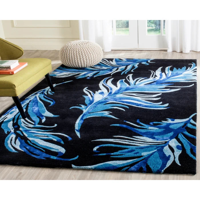 Safavieh Allure ALR121 Black / Blue 5' X 8' Rectangle Area Rug