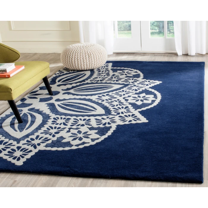 Safavieh Allure ALR122 Navy / Ivory 5' X 8' Rectangle Area Rug