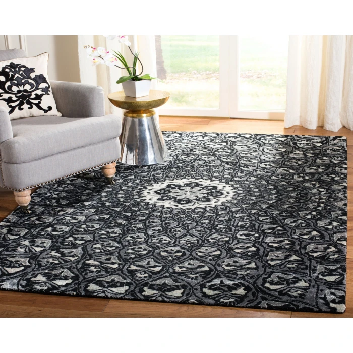 Safavieh Allure ALR419 Ivory / Black 4' X 6' Rectangle Area Rug