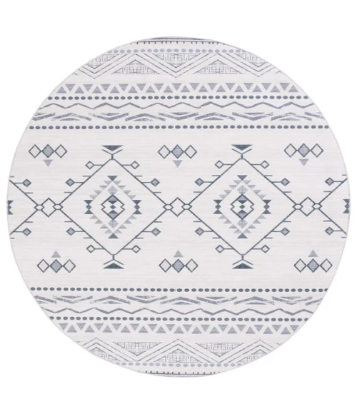 Safavieh Arizona ARZ104 Beige / Charcoal 6' X 6' Round Area Rug