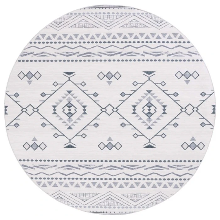 Safavieh Arizona ARZ104 Beige / Charcoal 6' X 6' Round Area Rug