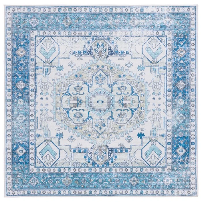 Safavieh Arizona ARZ105 Beige / Blue 6' X 6' Square Area Rug