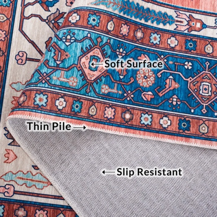 Safavieh Arizona ARZ105 Rust / Navy 4' X 6' Rectangle Area Rug