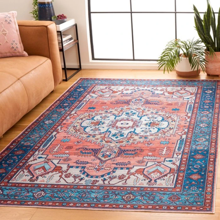 Safavieh Arizona ARZ105 Rust / Navy 4' X 6' Rectangle Area Rug