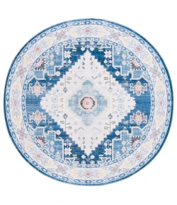 Safavieh Arizona ARZ107 Navy / Ivory 6' X 6' Round Area Rug