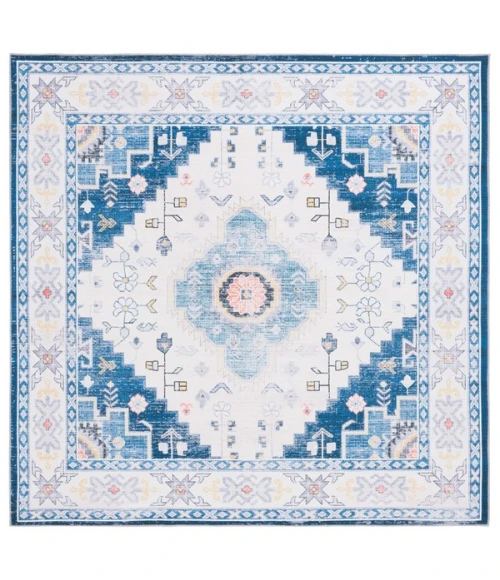 Safavieh Arizona ARZ107 Navy / Ivory 6' X 6' Square Area Rug