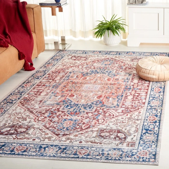 Safavieh Arizona ARZ109 Red / Navy 6' X 9' Rectangle Area Rug