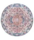 Safavieh Arizona ARZ109 Red / Navy 6' X 6' Round Area Rug