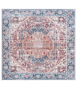 Safavieh Arizona ARZ109 Red / Navy 6' X 6' Square Area Rug