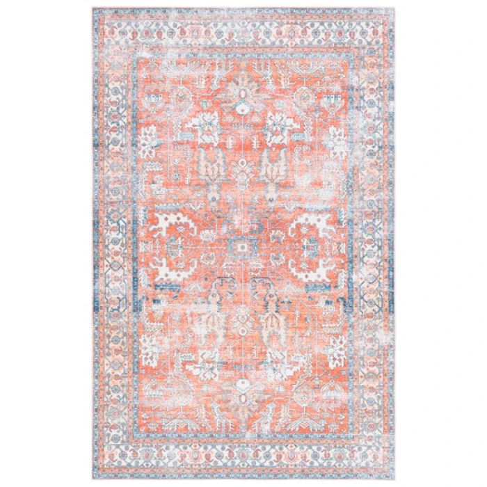 Safavieh Arizona ARZ119 Rust / Aqua 6' X 9' Rectangle Area Rug