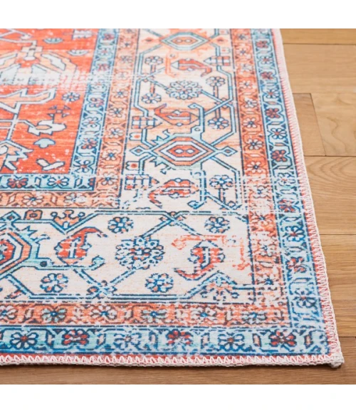 Safavieh Arizona ARZ119 Rust / Aqua 2'-6" X 8' Runner Area Rug