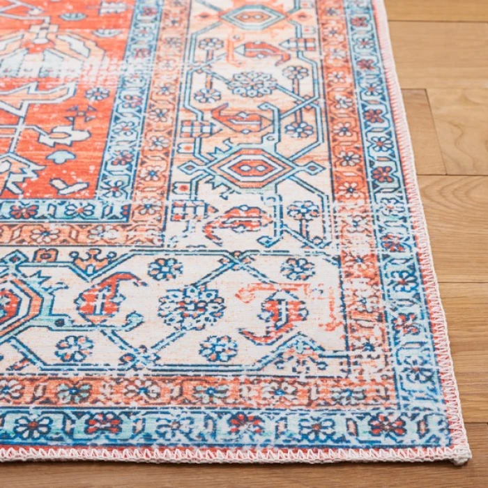 Safavieh Arizona ARZ119 Rust / Aqua 2'-6" X 8' Runner Area Rug