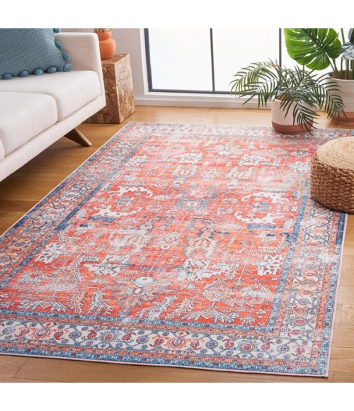 Safavieh Arizona ARZ119 Rust / Aqua 8' X 10' Rectangle Area Rug