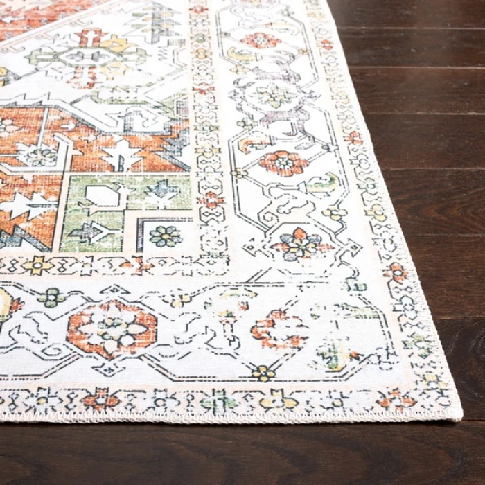 Safavieh Arizona ARZ120 Ivory / Rust 2'-6" X 8' Runner Area Rug