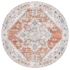 Safavieh Arizona ARZ120 Ivory / Rust 6' X 6' Round Area Rug