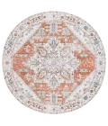 Safavieh Arizona ARZ120 Ivory / Rust 6' X 6' Round Area Rug