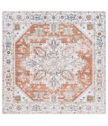 Safavieh Arizona ARZ120 Ivory / Rust 6' X 6' Square Area Rug