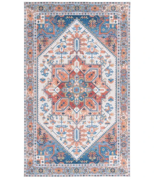 Safavieh Arizona ARZ120 Rust / Navy 5' X 8' Rectangle Area Rug