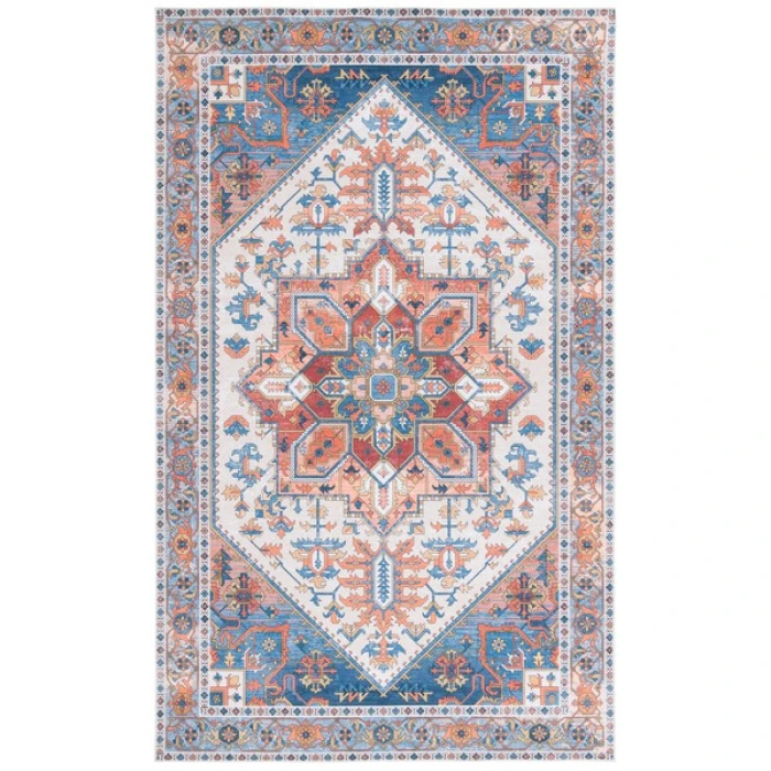 Safavieh Arizona ARZ120 Rust / Navy 4' X 6' Rectangle Area Rug