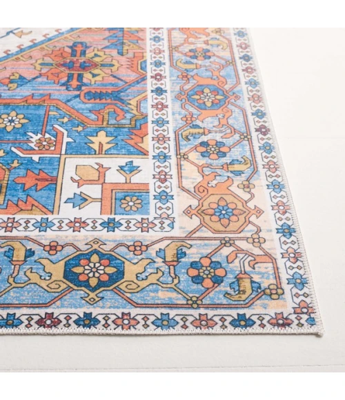 Safavieh Arizona ARZ120 Rust / Navy 6' X 6' Square Area Rug