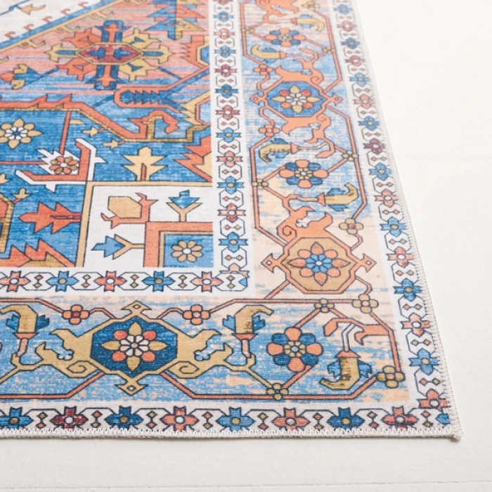 Safavieh Arizona ARZ120 Rust / Navy 2'-6" X 8' Runner Area Rug