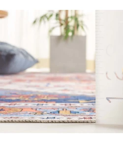 Safavieh Arizona ARZ120 Rust / Navy 6' X 6' Square Area Rug