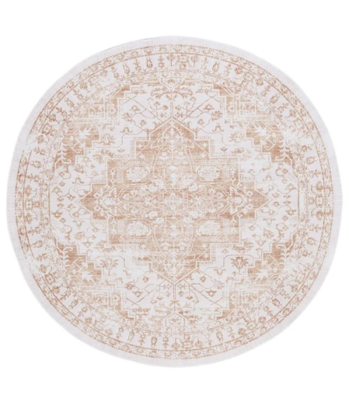 Safavieh Arizona ARZ127 Beige / Gold 6' X 6' Round Area Rug