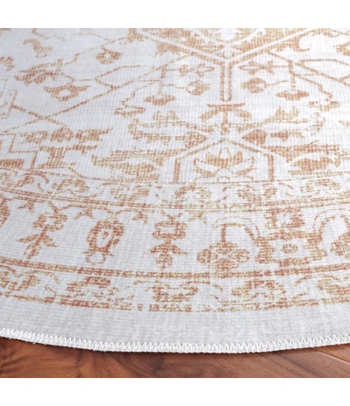 Safavieh Arizona ARZ127 Beige / Gold 6' X 6' Round Area Rug