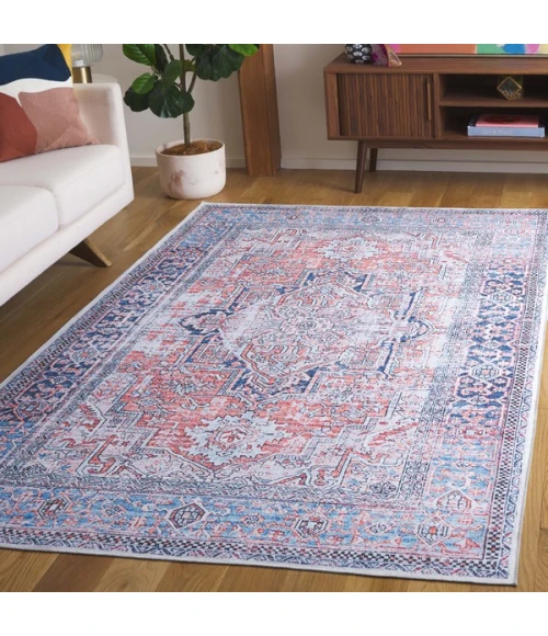 Safavieh Arizona ARZ223 Rust / Navy 4' X 6' Rectangle Area Rug