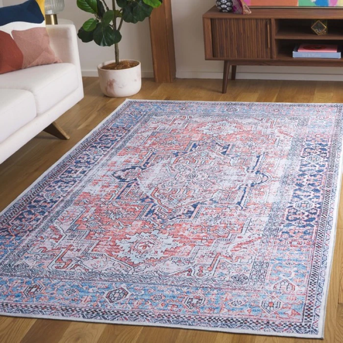 Safavieh Arizona ARZ223 Rust / Navy 4' X 6' Rectangle Area Rug
