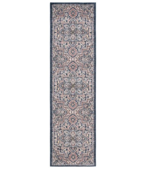Safavieh Astoria ASA400 Blue / Beige 2'-2" X 8' Runner Area Rug