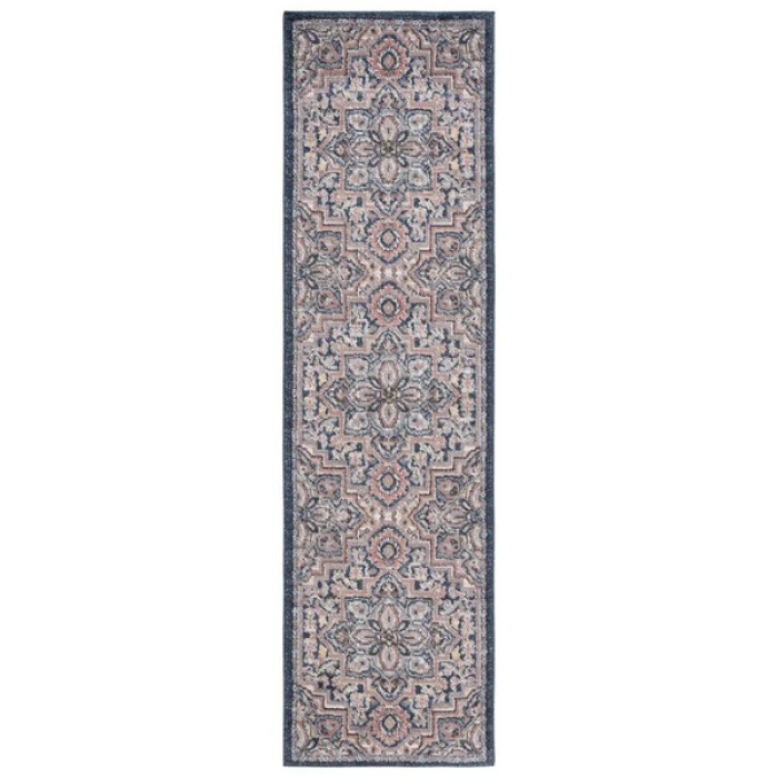 Safavieh Astoria ASA400 Blue / Beige 2'-2" X 8' Runner Area Rug