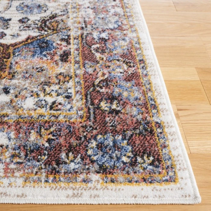 Safavieh Astoria ASA402 Ivory / Blue Rust 6'-7" X 6'-7" Square Area Rug