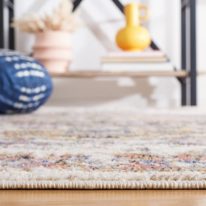 Safavieh Astoria ASA402 Ivory / Blue Rust 6'-7" X 6'-7" Square Area Rug