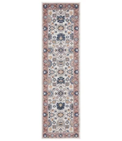 Safavieh Astoria ASA408 Ivory / Rust 2'-2" X 8' Runner Area Rug