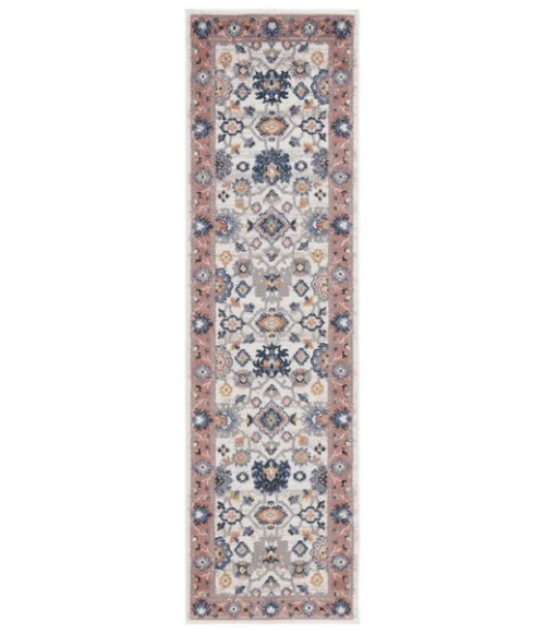 Safavieh Astoria ASA408 Ivory / Rust 2'-2" X 8' Runner Area Rug