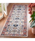 Safavieh Astoria ASA408 Ivory / Rust 2'-2" X 8' Runner Area Rug